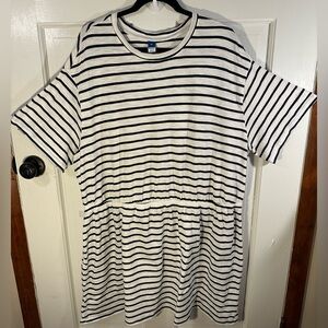 Old Navy Short Sleeve Navy Striped Summer Dress Women’s Size 4X